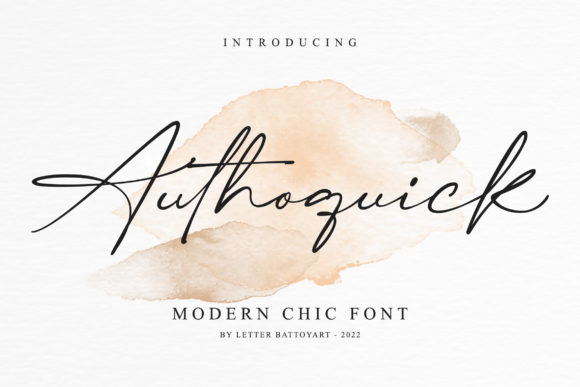 Authoquick: A Fresh Modern Chic Script Font for Thoughtful Design