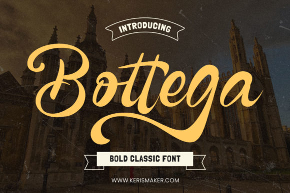 Bottega Script Font for Handmade Branding