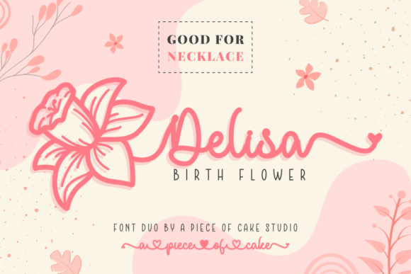 Delisa Birth Flower Duo: A Vintage Script Font for Elegant Digital Branding
