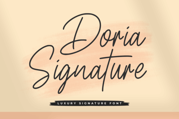 Doria Signature Script Font for Handmade Creators