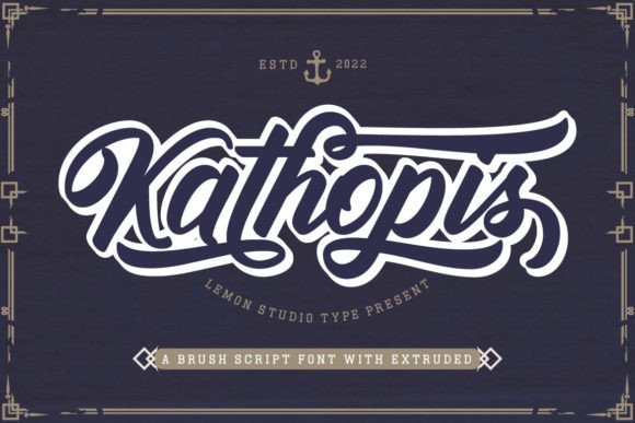 Kathopis: A Script Handwritten Font for Creative Crafters and Product Designers