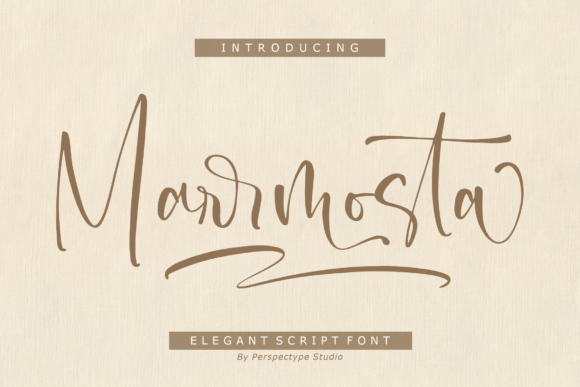 Marrmosta: A Script Font for Editorial Design and Creative Branding