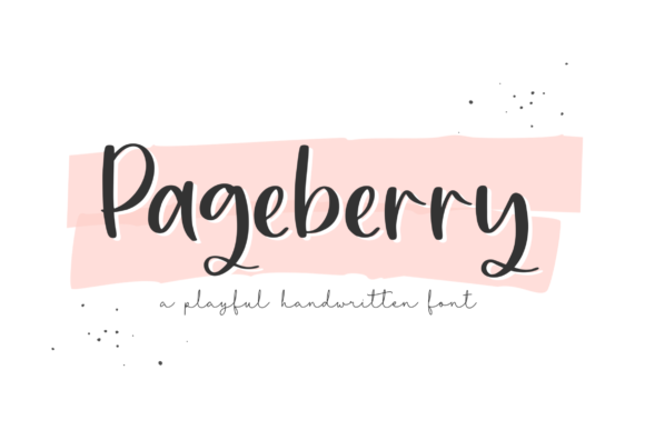 Pageberry: A Casual & Beautiful Script Handwritten Font for Makers