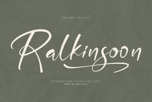 Ralkinsoon – A Script Handwritten Font for Creative Crafters and Product Designers