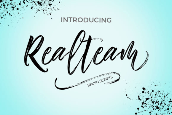 Realteam: A Classy Brush Script Font for Campaign Visuals