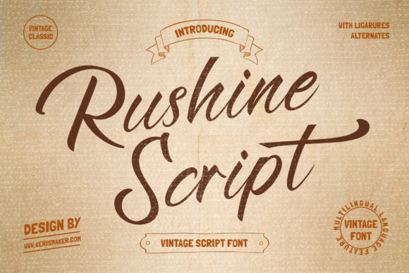 Rushine: A Vintage Script Handwritten Font for Real Business Branding