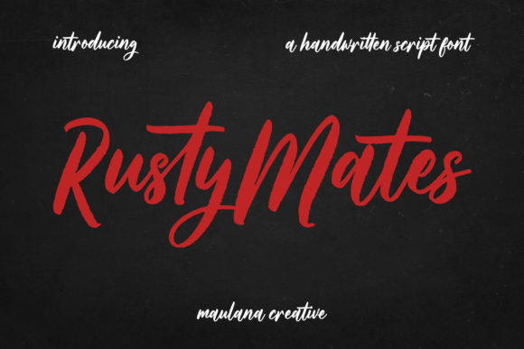 Rusty Mates Script Handwritten Font for Crafters