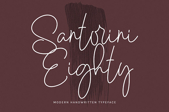 Santorini Eighty: A Romantic Script Handwritten Font for Digital Design