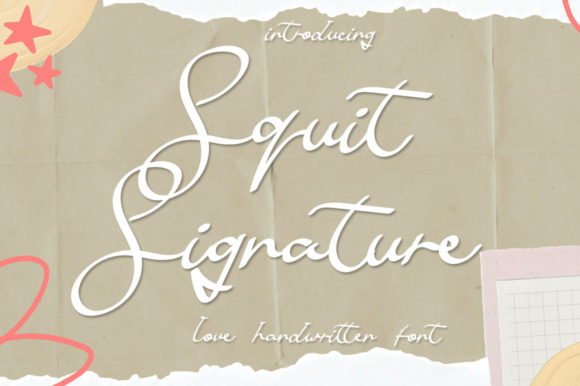 Squit Signature Font for Elegant Handmade Design