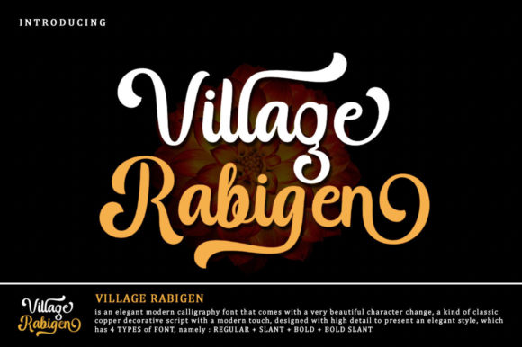 Village Rabigen: Elegant Script Handwritten Font for Campaign Design